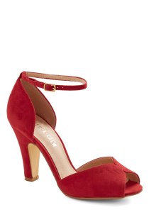 Modcloth Fine Dining Heel in Rouge